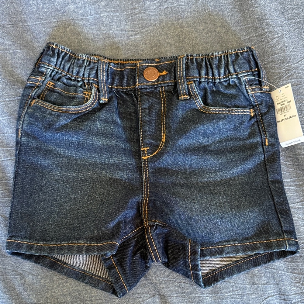 Old Navy Dark Blue Denim Pull-On Shorts